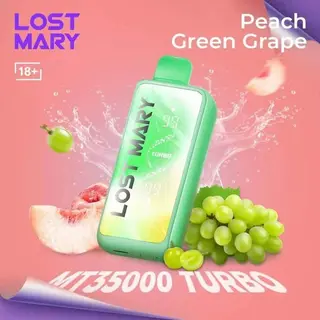 LOST MARY MT35000 TURBO Peach Green Grape — Lost Mary 35,000 puffs