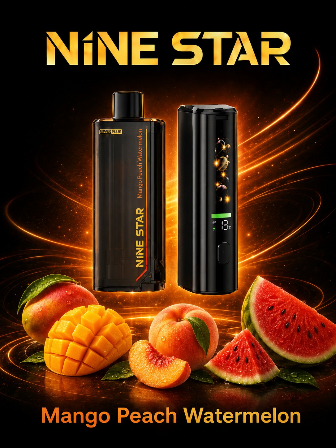 Nine Star Bar Plus Mango Peach Watermelon — Nine Star Starter kit