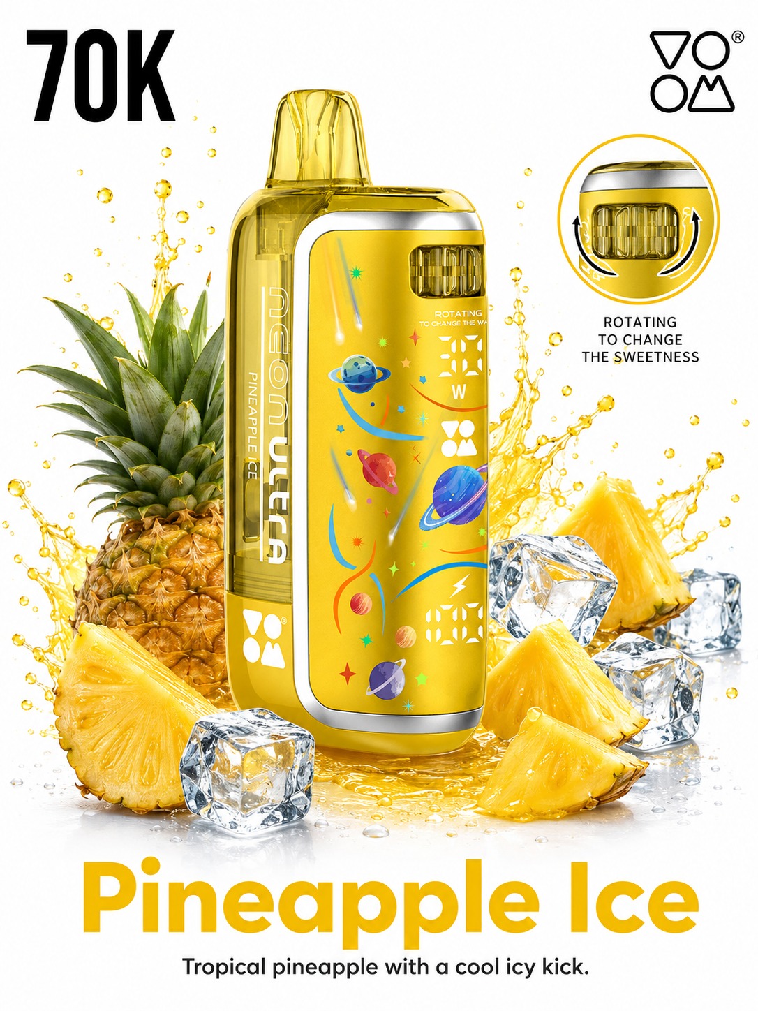 Voom Ultra 70K Puffs Pineapple Ice — VOOM 70,000 puffs
