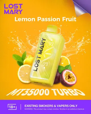LOST MARY MT35000 Lemon Passion Fruit Turbo — Lost Mary 35,000 puffs