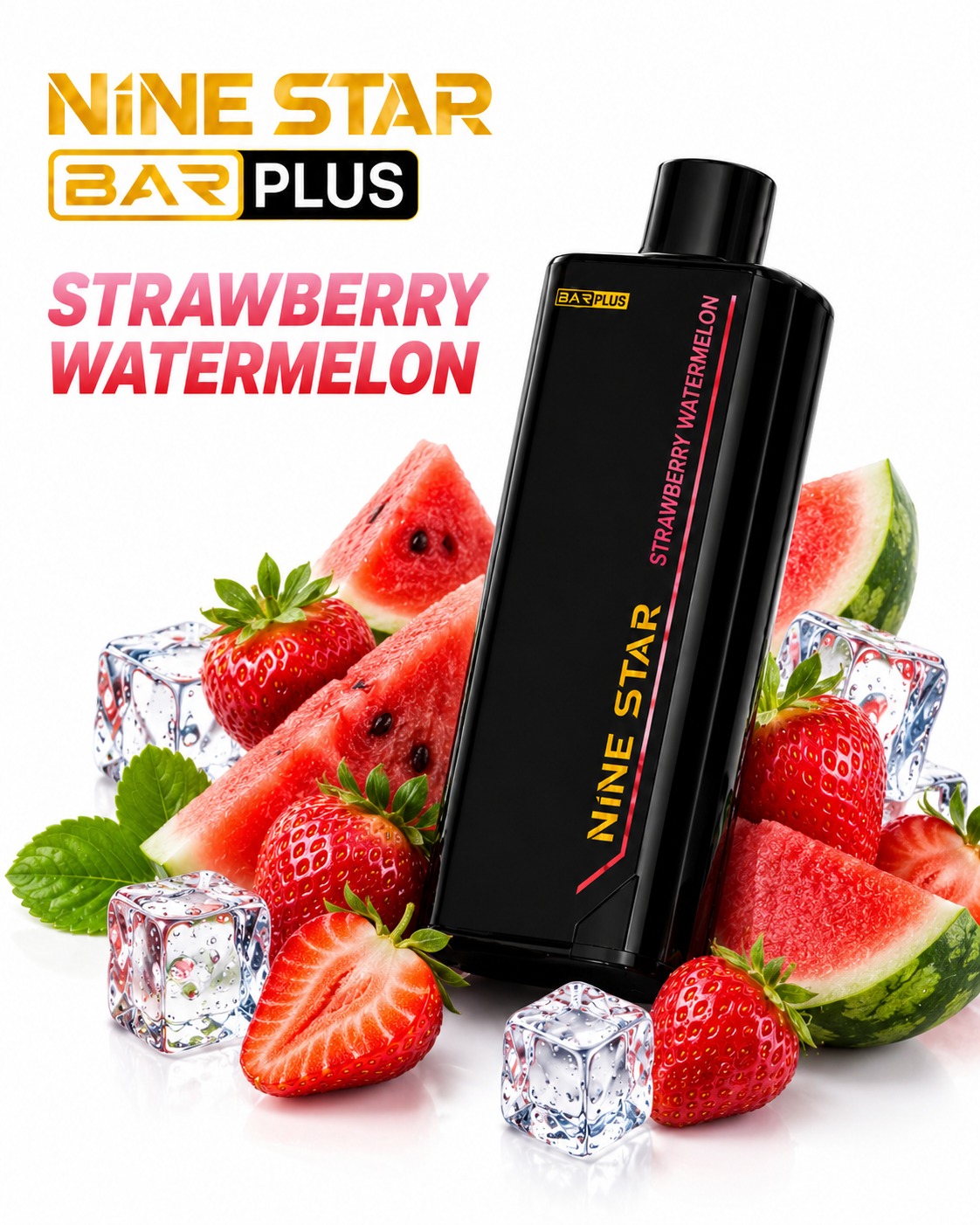 Nine Star Bar Plus Strawberry Watermelon Pod — Nine Star Replacement pod
