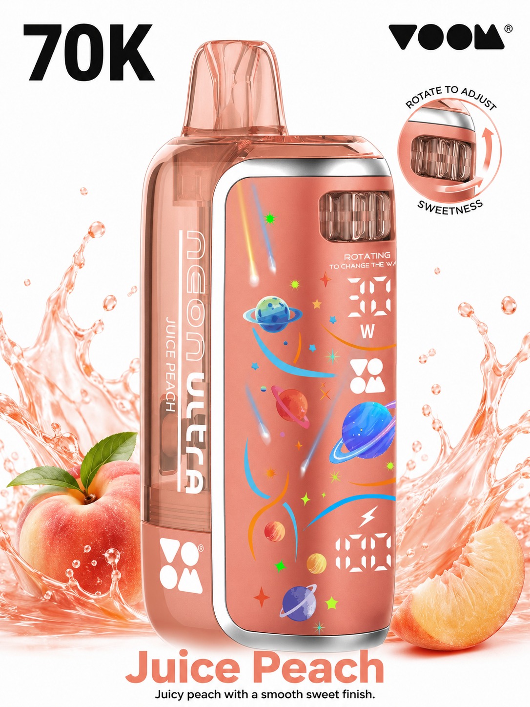 Voom Ultra 70K Puffs Juicy Peach — VOOM 70,000 puffs