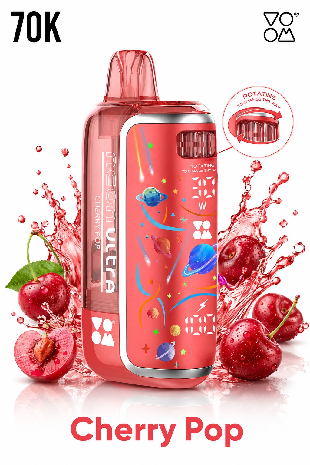 Voom Ultra 70K Puffs Cherry Pop — VOOM 70,000 puffs