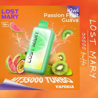 Lost Mary MT350000 Turbo Kiwi Passion Fruit Guava, 35000 Puffs — Lost Mary 35,000 puffs