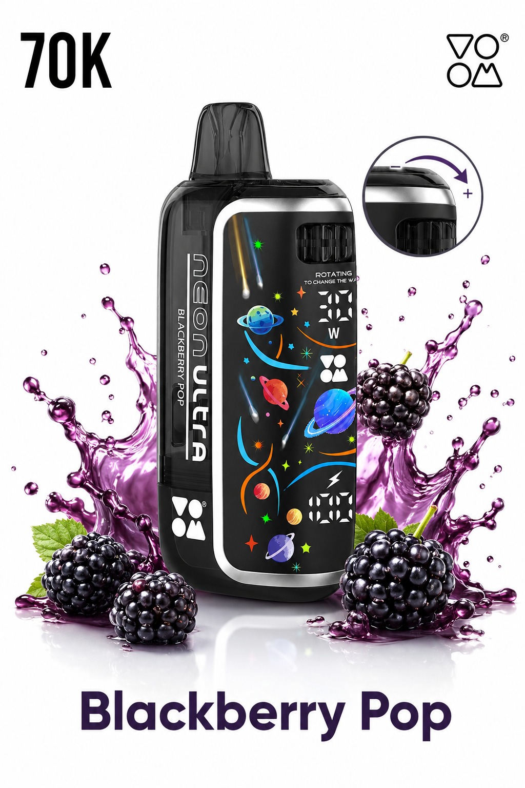Voom Ultra 70K Puffs Blackberry Pop — VOOM 70,000 puffs